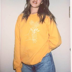 A Handful of Flowers yellow crewneck Marla Catherine